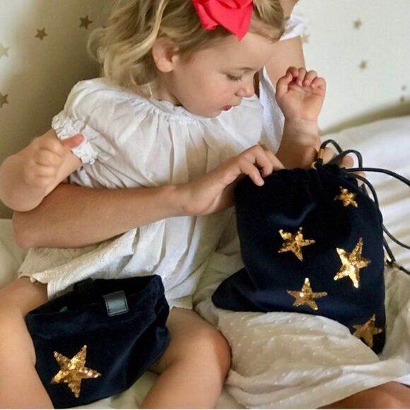 India Hicks Mini Merry Bag/Clutch - Navy - New - Picture 3 of 4